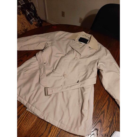 Morgan Miller Jackets & Blazers - Vintage Morgan Miller Sport Medium Ivory Double Breasted Mid Length Trench Coat